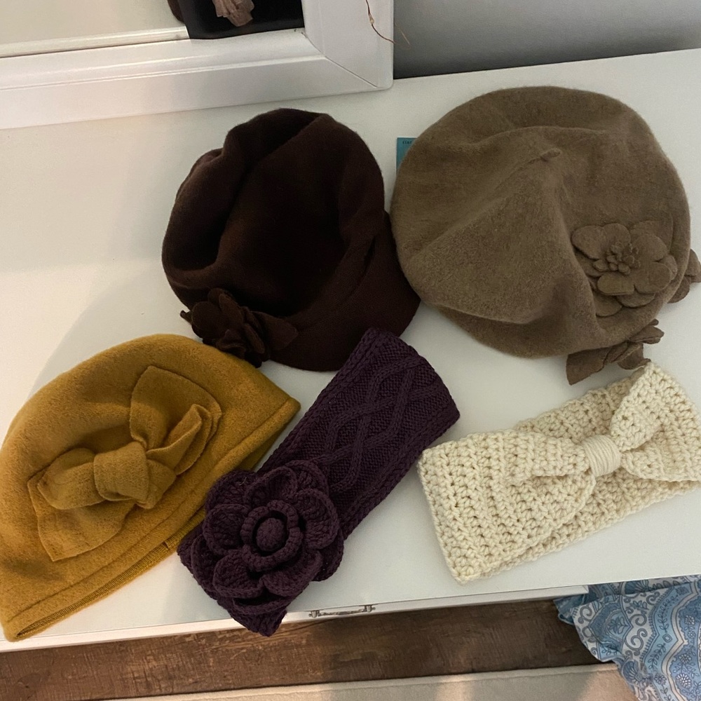 Set of hats and head bands